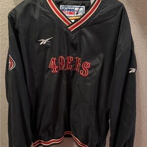 Vintage San Francisco 49ers Reebok Pro Line Pullover Jacket  L windbreaker